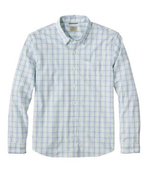 Men's Comfort Stretch Performance® Shirt, Long-Sleeve, Slightly Fitted Untucked Fit, Plaid
