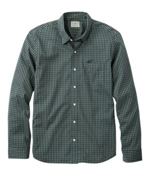 Men's Comfort Stretch Performance® Shirt, Long-Sleeve, Slightly Fitted Untucked Fit, Plaid