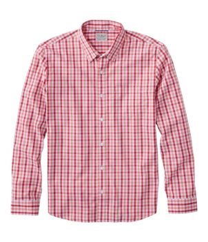 Men's Comfort Stretch Performance® Shirt, Long-Sleeve, Slightly Fitted Untucked Fit, Plaid
