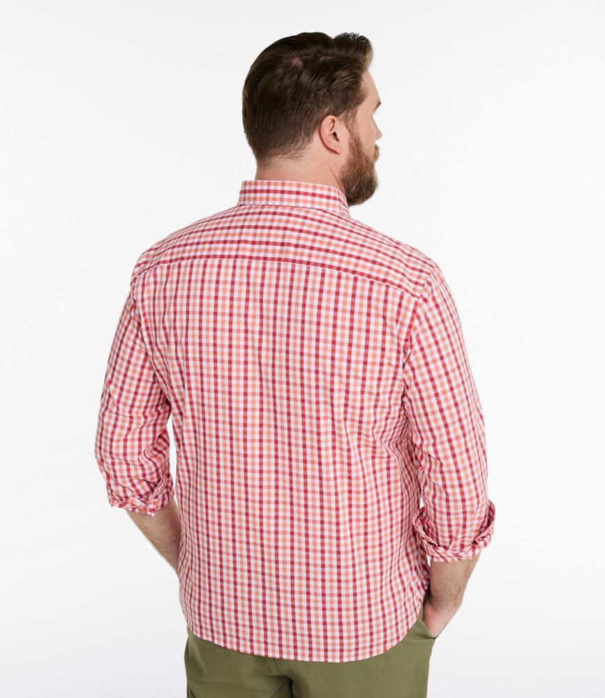 Men's Comfort Stretch Performance® Shirt, Long-Sleeve, Slightly Fitted Untucked Fit, Plaid