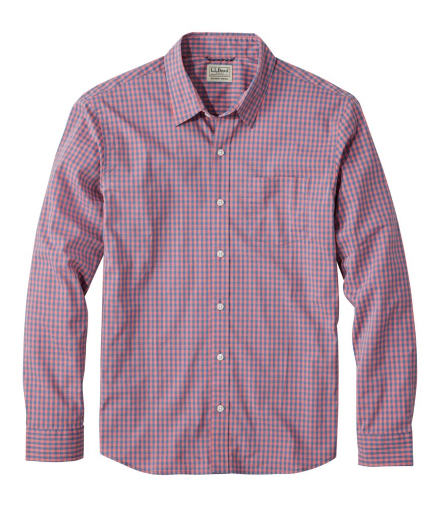 Men's Comfort Stretch Performance® Shirt, Long-Sleeve, Slightly Fitted Untucked Fit, Plaid