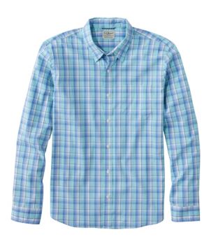 Men's Comfort Stretch Performance® Shirt, Long-Sleeve, Slightly Fitted Untucked Fit, Plaid