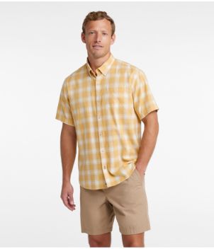 Men's Backyard BBQ Shirt, Short-Sleeve, Traditional Untucked Fit, Plaid