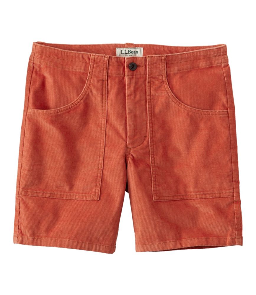 Men's BeanFlex® Corduroy Shorts, 7", Brick Orange, small image number 1