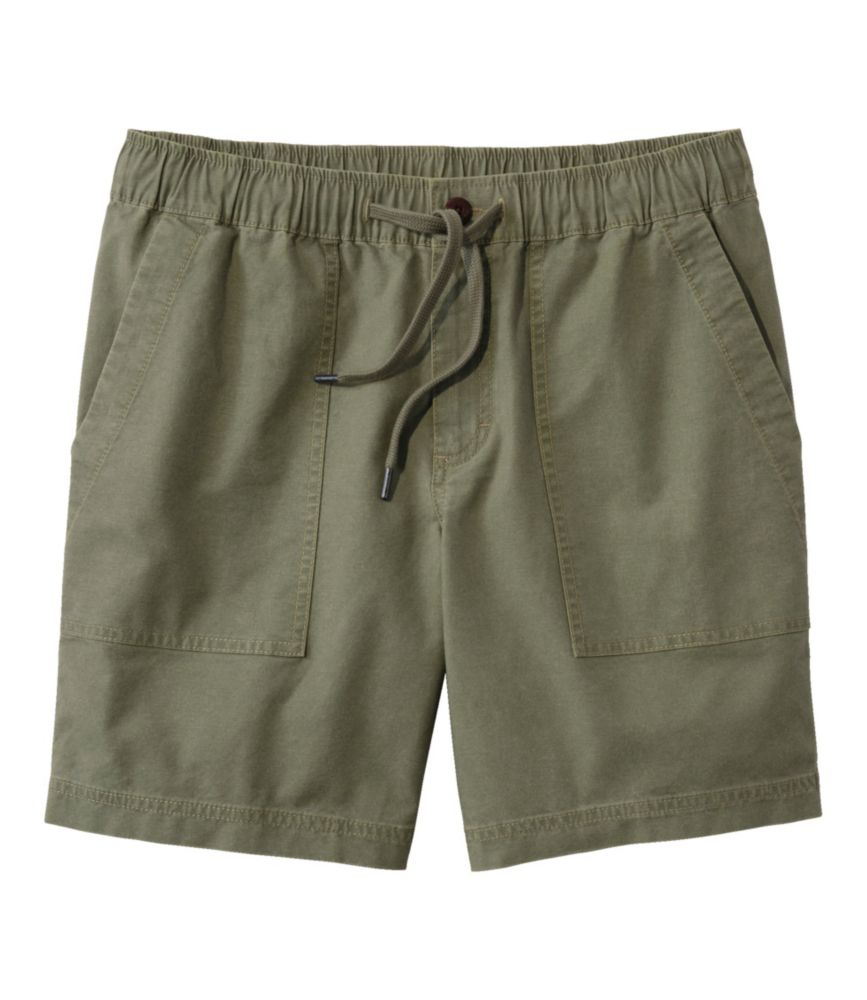 Men's Sunwashed Cotton Shorts, 8", Deep Olive, small image number 1