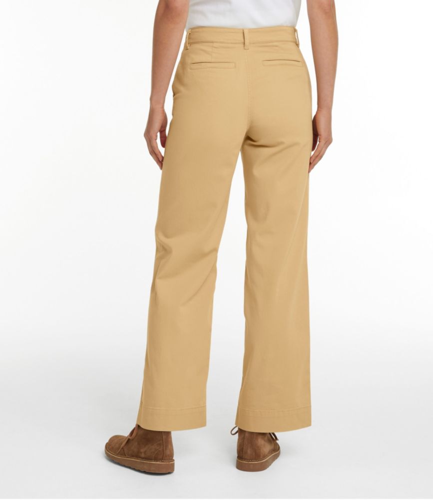 Women's Comfort Stretch Pants, Mid-Rise Wide-Leg Chino, Allspice, small image number 3