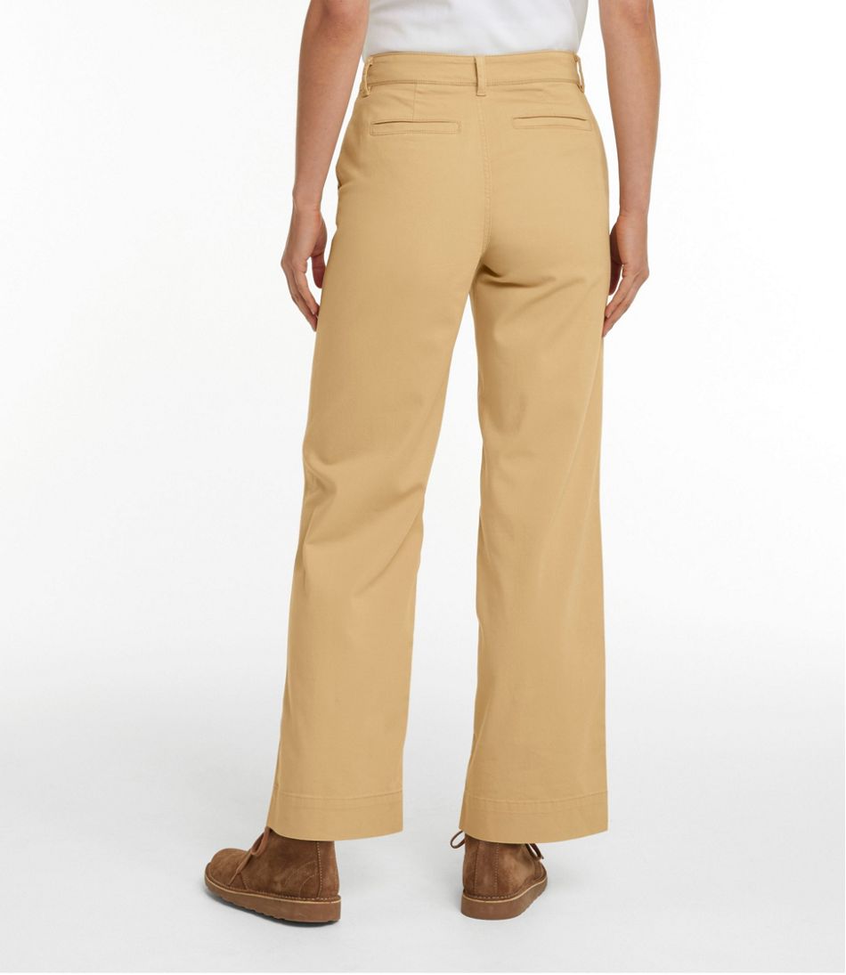 Women\'s Comfort Stretch Pants, Mid-Rise Wide-Leg Chino | Pants at