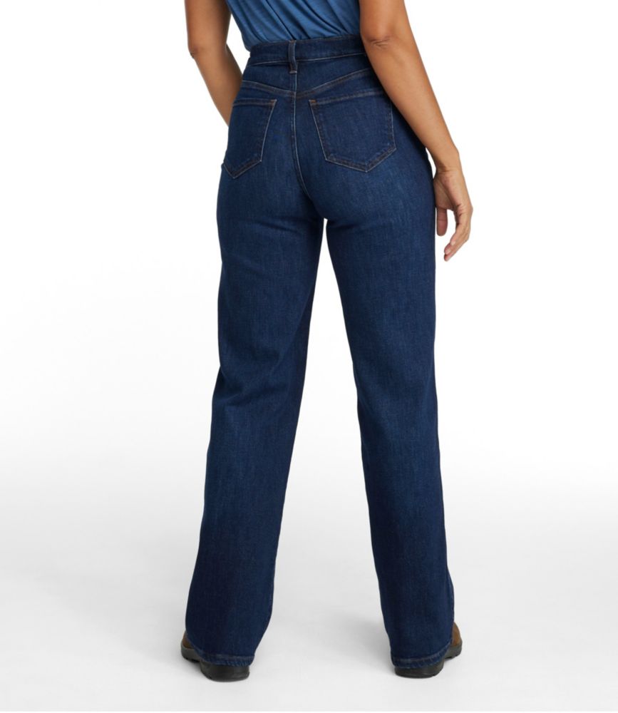 Women's L.L.Bean Everyday Stretch Jeans, High-Rise Relaxed Wide-Leg
