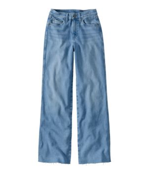 Women's L.L.Bean Everyday Stretch Jeans, High-Rise Relaxed Wide-Leg