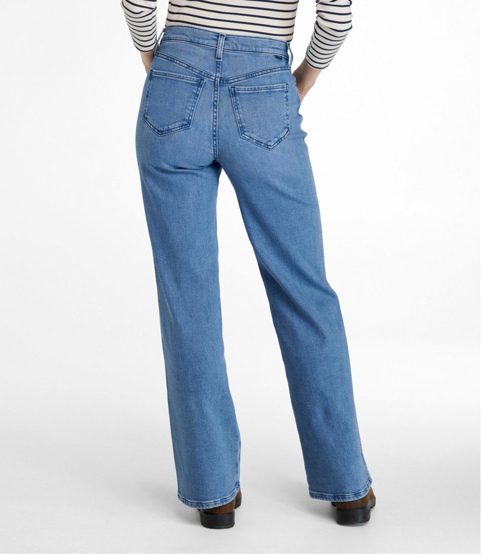 Women's L.L.Bean Everyday Stretch Jeans, High-Rise Relaxed Wide-Leg