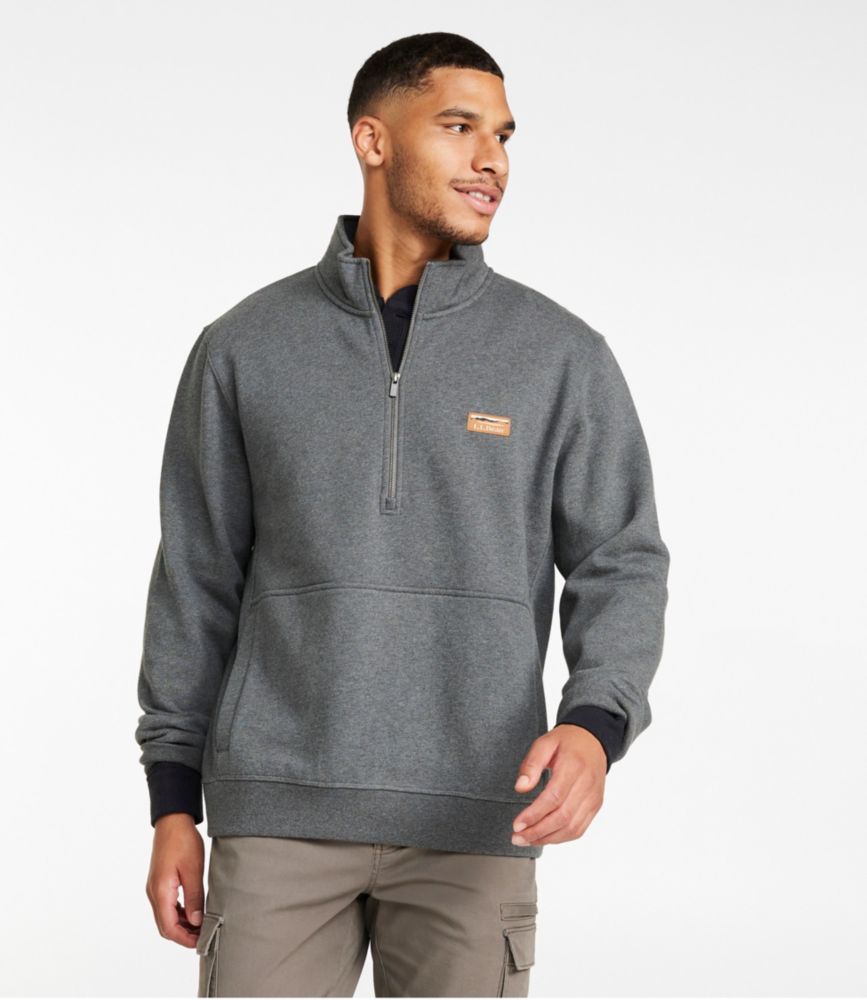 Men's Katahdin Iron Works® Half-Zip Sweatshirt, Utility, Barley, small image number 2