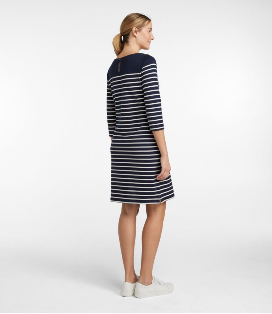 Women's Heritage Mariner Dress, Stripe, Sunlit Coral/Sea Salt, small image number 3