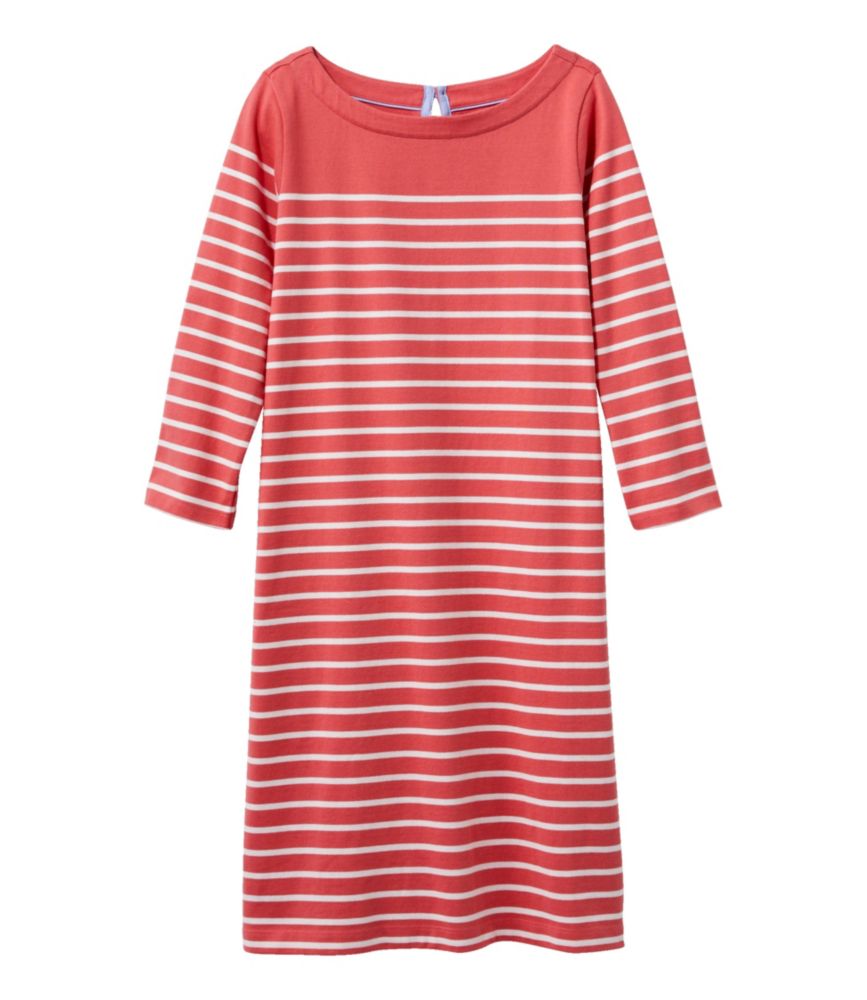 Women's Heritage Mariner Dress, Stripe, Sunlit Coral/Sea Salt, small image number 1