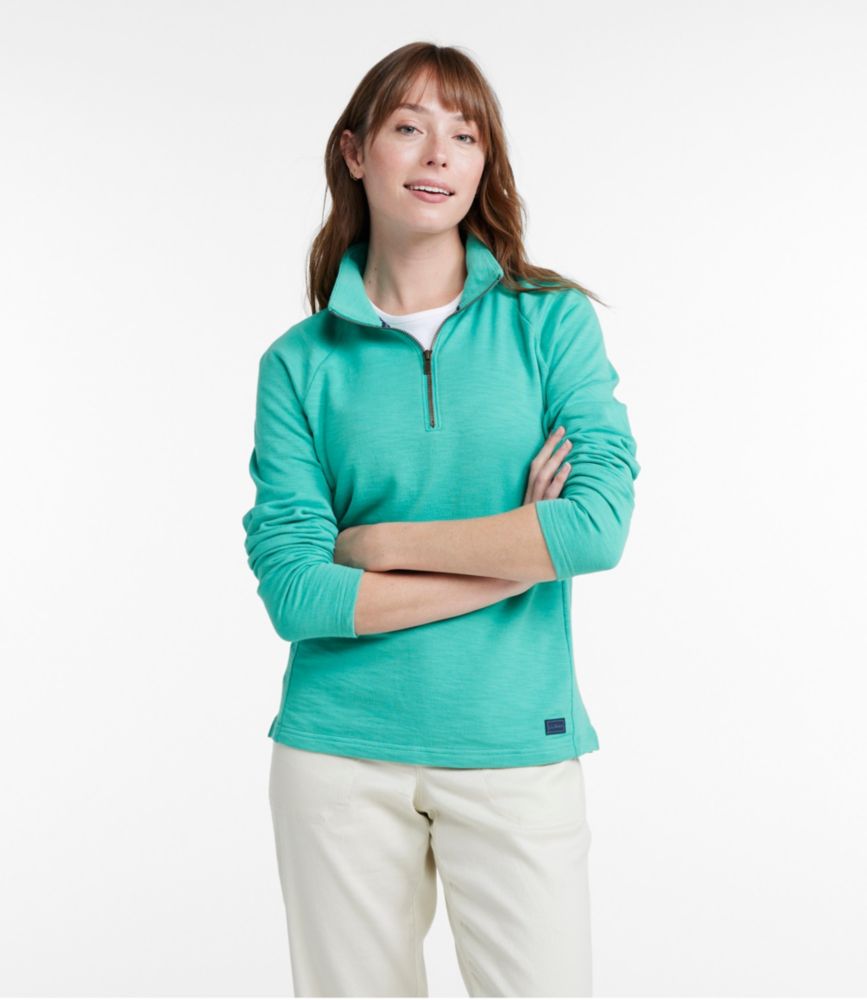 Women's Peaks Island Quarter-Zip Pullover, Glacial Teal, small image number 2