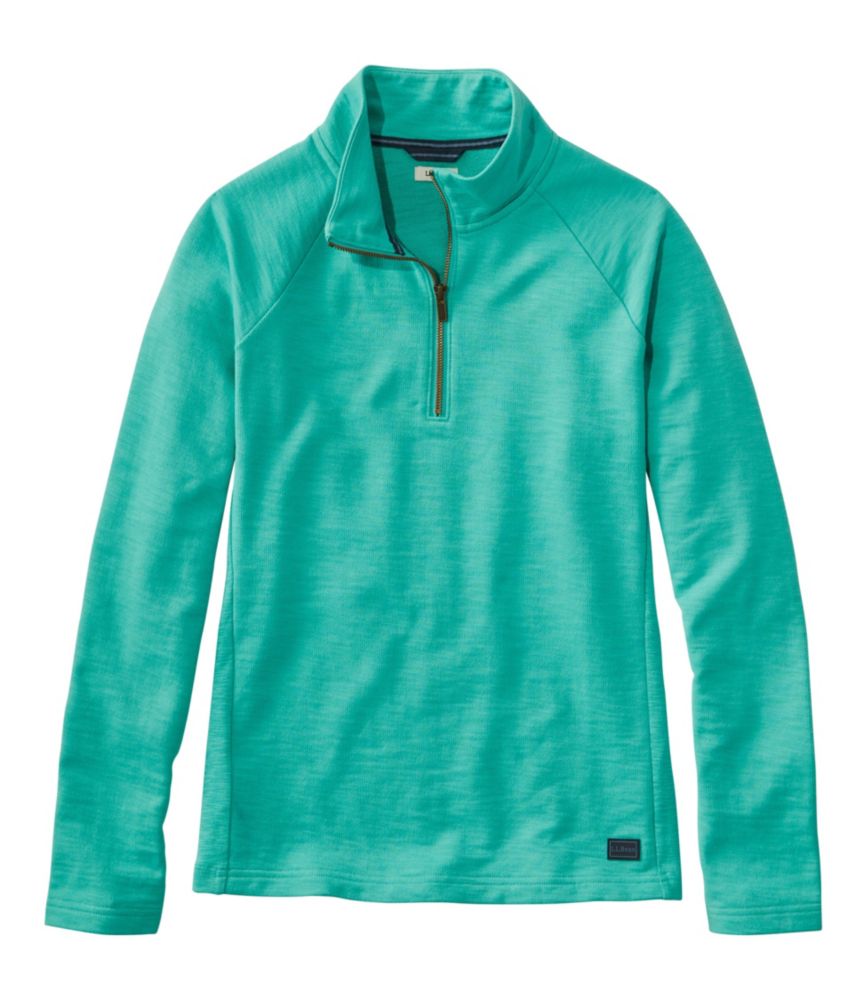 Women's Peaks Island Quarter-Zip Pullover, Glacial Teal, small image number 1