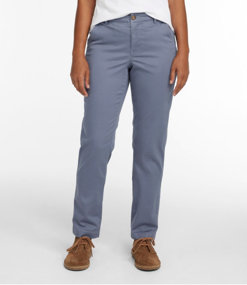 Women's Comfort Stretch Pants, Mid-Rise Straight-Leg Chino, Pinenut, small image number 2