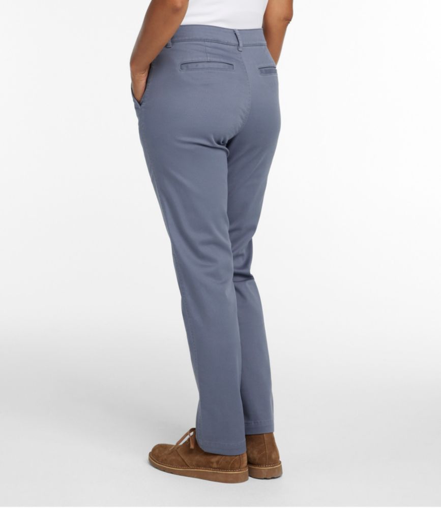 Women's Comfort Stretch Pants, Mid-Rise Straight-Leg Chino, Sea Grass, small image number 3