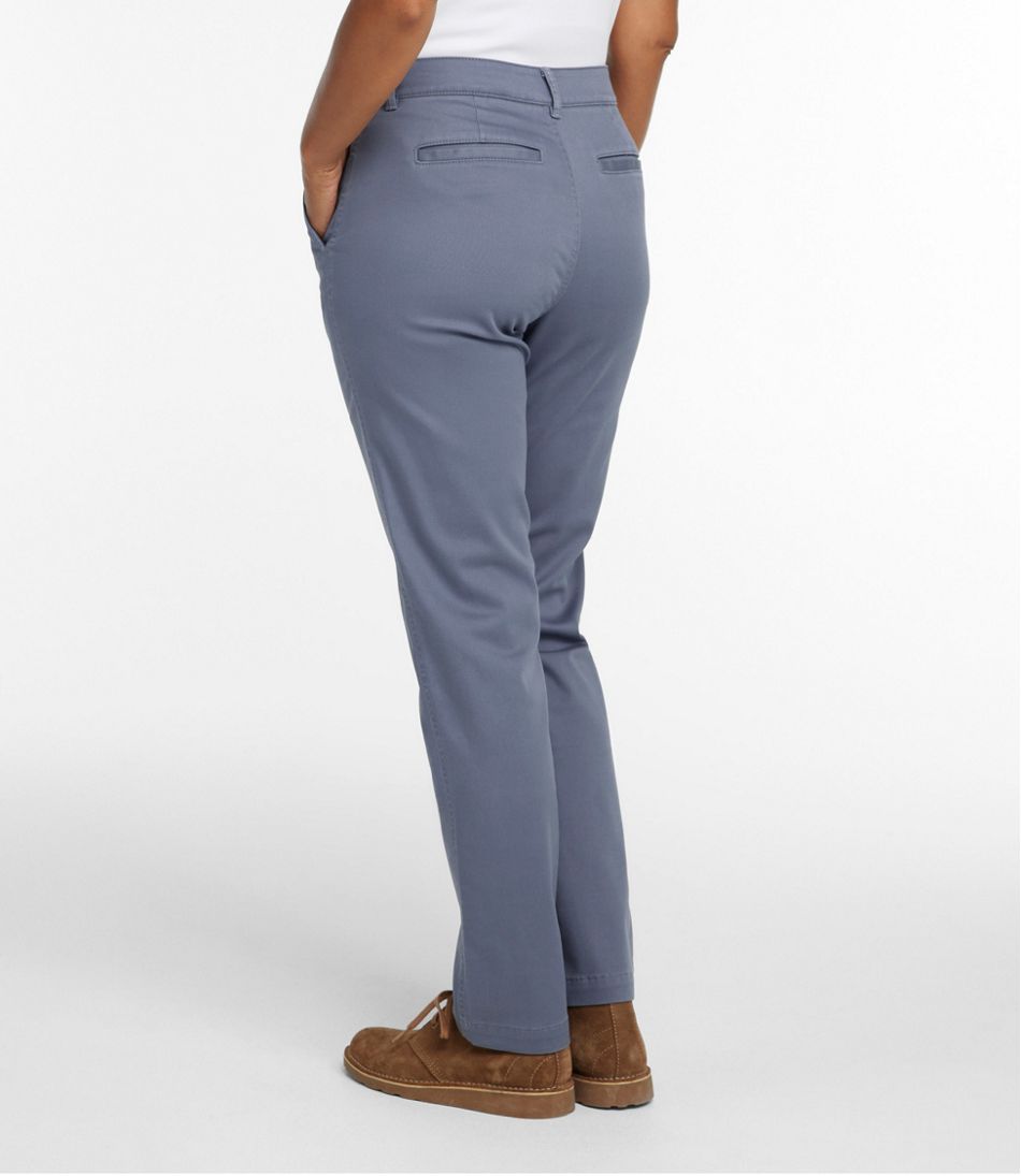 Women's Comfort Stretch Pants, Mid-Rise Straight-Leg Chino