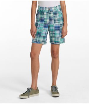 Women's Comfort Stretch Shorts, Patchwork Bermudas 9"