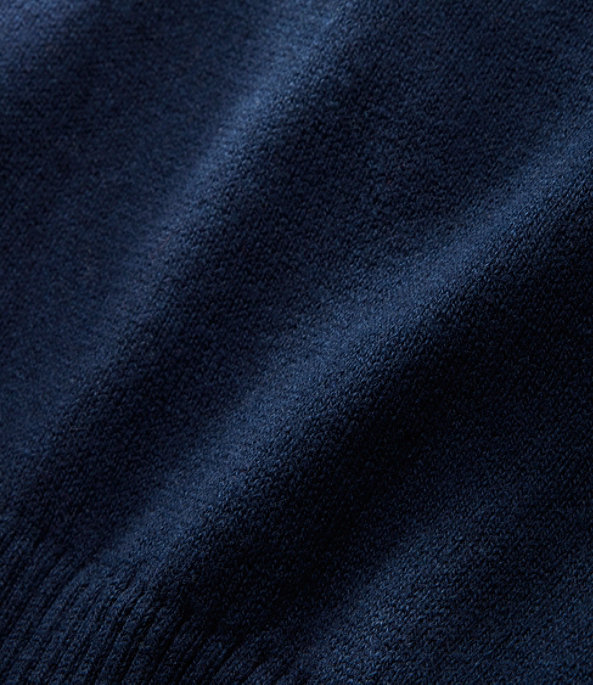 Cotton/Cashmere Sweater Polo, Classic Navy, large image number 4