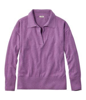 Women's Cotton/Cashmere Sweater, Polo