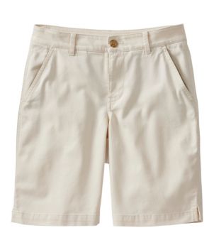 Women's Comfort Stretch Shorts, Chino Bermudas 9"