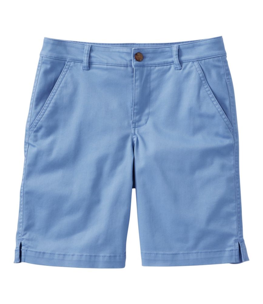 Women's Comfort Stretch Shorts, Chino Bermudas 9", Flag Blue, small image number 1