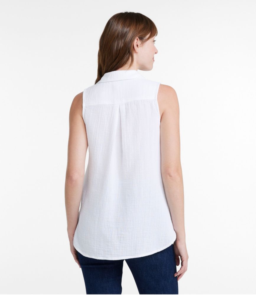 Women's Cloud Gauze Sleeveless Shirt, Cirrus Blue, small image number 3