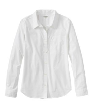 Women's Essential Cotton Poplin Shirt, Long-Sleeve