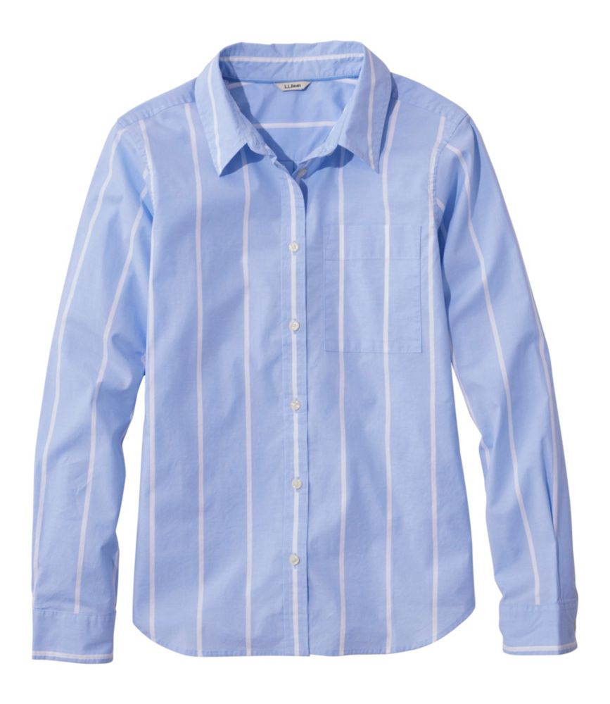 Women's Essential Cotton Poplin Shirt, Long-Sleeve