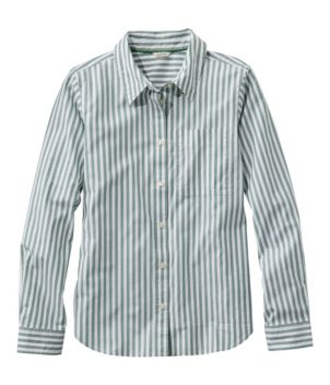 Women's Essential Cotton Poplin Shirt, Long-Sleeve