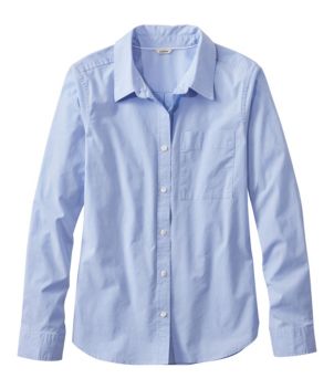 Women's Essential Cotton Poplin Shirt, Long-Sleeve