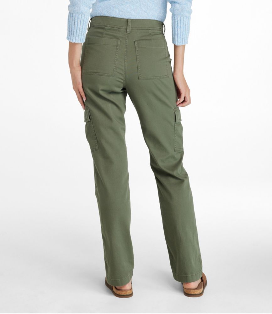 Women's Comfort Stretch Pants, Mid-Rise Straight-Leg Cargo, Barley, small image number 3