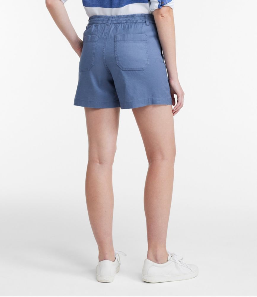Women's Comfort Stretch Cotton/Linen Shorts, High-Rise 7", Radiant Magenta, small image number 3