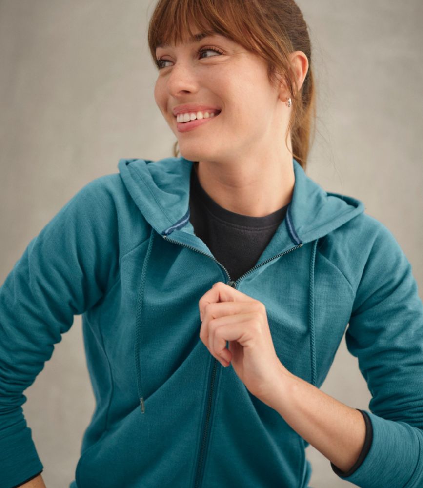 Women's Peaks Island Full-Zip Hoodie, Brightwater Blue, small image number 11