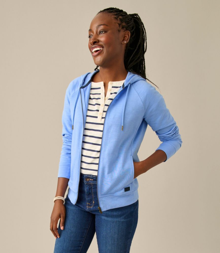 Women's Peaks Island Full-Zip Hoodie, Brightwater Blue, small image number 12