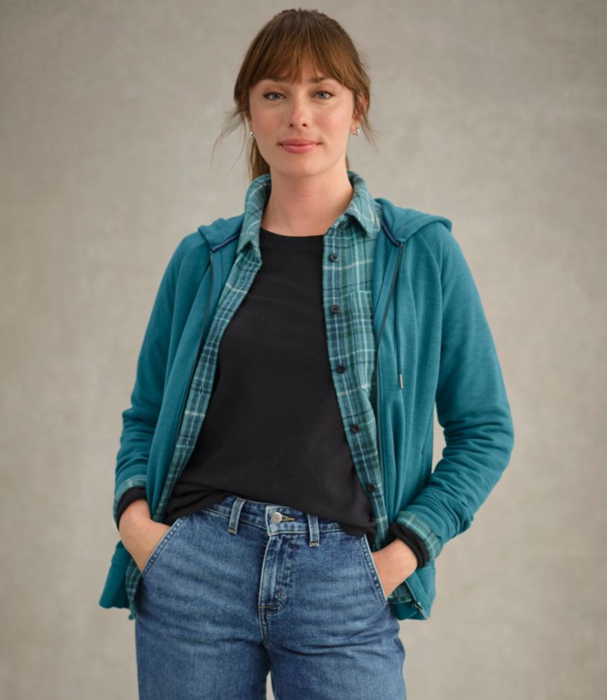 Women's Peaks Island Full-Zip Hoodie, Brightwater Blue, small image number 13