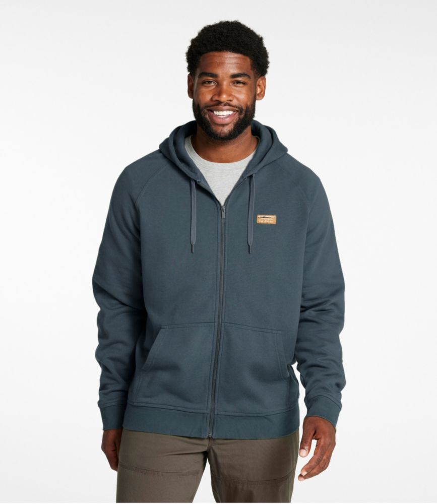 Men's Katahdin Iron Works® Full-Zip Sweatshirt, Hooded, Charcoal Heather, small image number 4