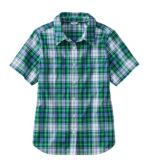 Women's Essential Cotton Poplin Shirt, Short-Sleeve