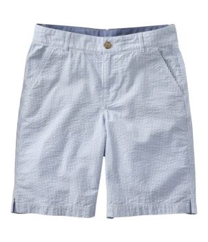 Women's Comfort Stretch Shorts, Seersucker Bermudas 9"