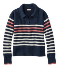 Women's Cotton/Cashmere Sweater, Polo