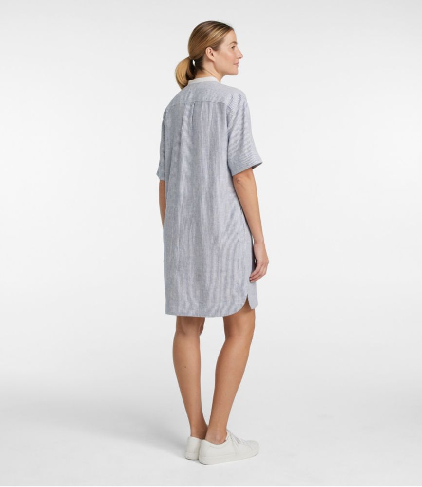 Women's Signature Linen-Blend Dress, Indigo Ink/Sailcloth, small image number 3