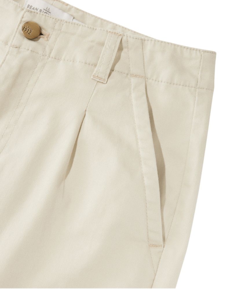 Women's Signature Easy-Cotton Pleated Chinos, Ankle, Khaki Stone, small image number 4