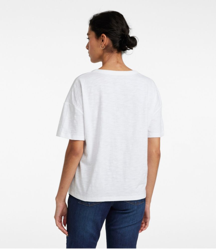 Women's Signature Slub Tee, Short-Sleeve Henley