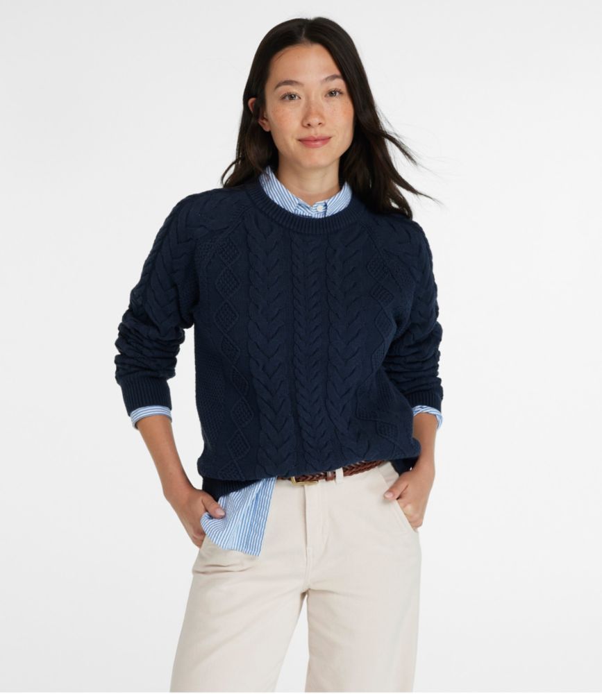 Women's Signature Classic Fisherman Sweater, Crewneck