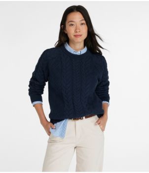 Women's Signature Classic Fisherman Sweater, Crewneck