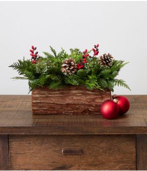 Yule Log Centerpiece, New