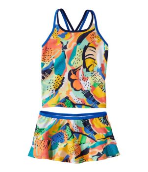 Girls' Watersports Swimwear, Tankini Skirt Set