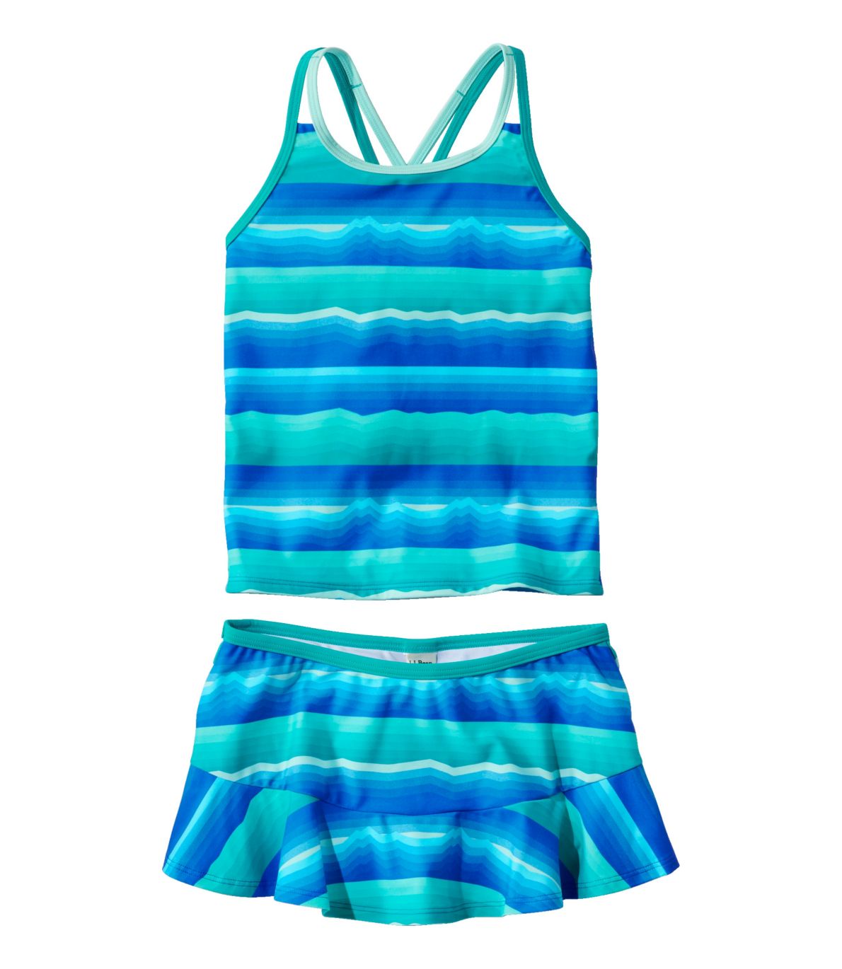 Girls' Watersports Swimwear, Tankini Skirt Set