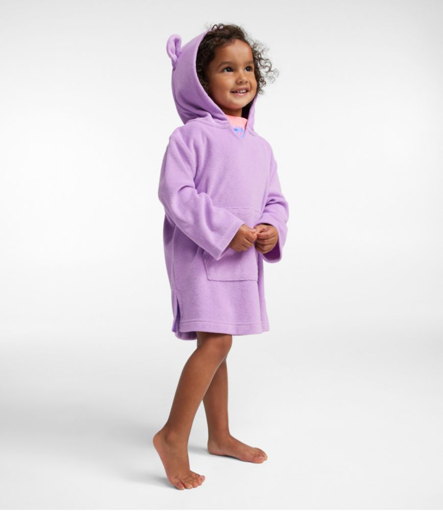 Toddlers' Terry Cover-Up, Hooded Animal, Capri Blue, small image number 2